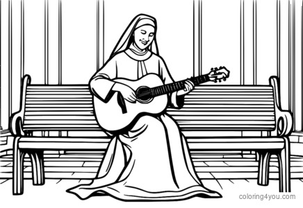 Maria from The Sound of Music coloring page