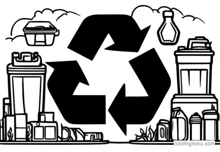 Ilustrație simbol de reciclare