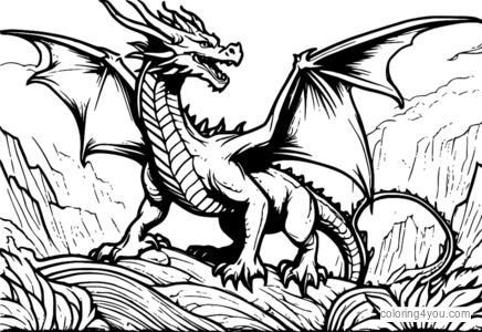 Shrek's Big Dragon Coloring Pages