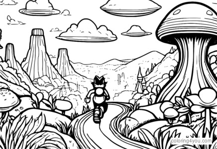 Sonic the Hedgehog që kalon nëpër Zonën Mushroom Hill