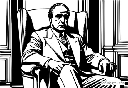 หน้าระบายสีของ Vito Corleone จาก The Godfather