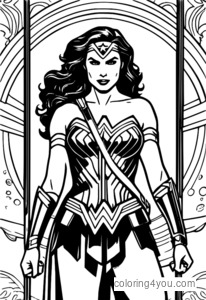 Wonder Woman Emblems Coloring Page