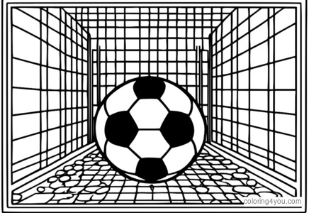 Voetbal Connect Four kleurplaat