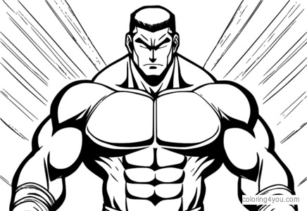 Rokusho Coloring Page med Muscle Augmentation Quirk