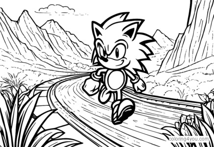 Sonic the Hedgehog alergând prin Zona Marelui Vale