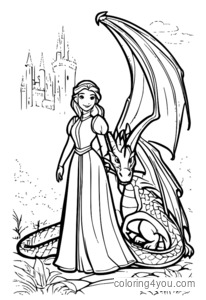 Shrek and Fiona's Battle Coloring Pages