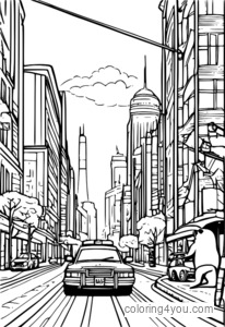 A polisi Zootopia ing cityscape