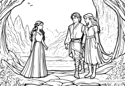 Frodo e Sam incontrano le sorelle Elfi e la principessa Ariel nel regno di Gran Burrone