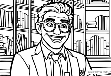 Jay Big Mouth character coloring page