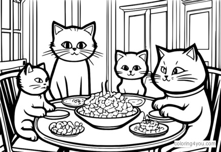 Exploding Kittens Party Cat sitting at the table