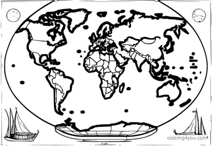 Risk game map coloring pages for kids and adults, featuring international conflict and world war