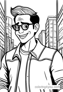 Jay Big Mouth character coloring page