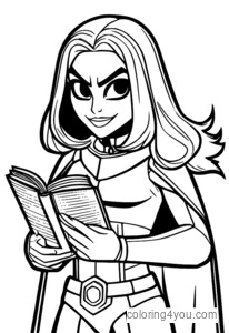 Ravens Book Coloring Page