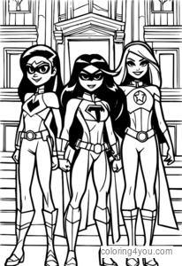 Teen Titans Go Christmas Coloring Page