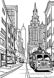 A Zootopia firehouse in the cityscape