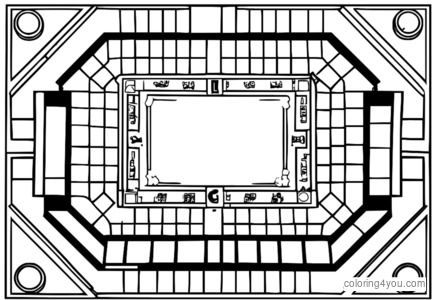 Ficha de cámara de Monopoly, lista para colorear.