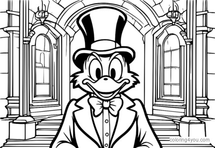 Scrooge McDuck í klassískum Disney stíl