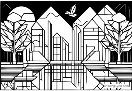 Potongan teka-teki Tangram kanthi macem-macem wujud