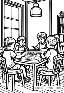 Big rummy cards coloring page