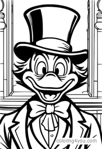 Scrooge McDuck in a classic Disney style