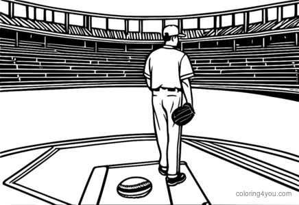 Umpire standing on a baseball field.