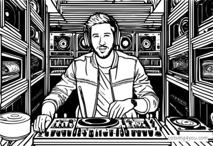 Calvin Harris atuando como disc jockey