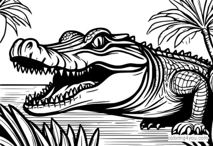 Coloriage - Crocodiles Kratts sauvages