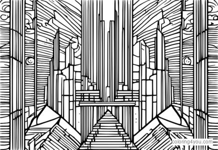 Heyecan verici heyecan duygularını yakalayan dinamik geometrik sanat eseri