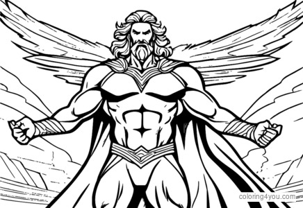 Zeus ca ilustrație de supererou