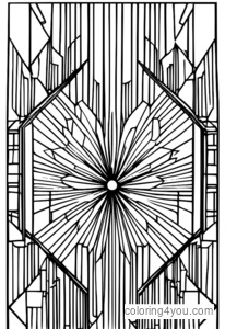 Heyecan verici heyecan duygularını yakalayan dinamik geometrik sanat eseri