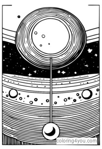 Faqe për t'u ngjyrosur e Mërkurit, planeti më i vogël