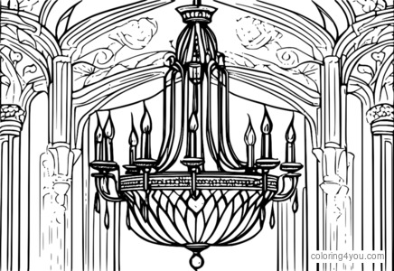 Ein Kristallkronleuchter aus Aluminiumfolie