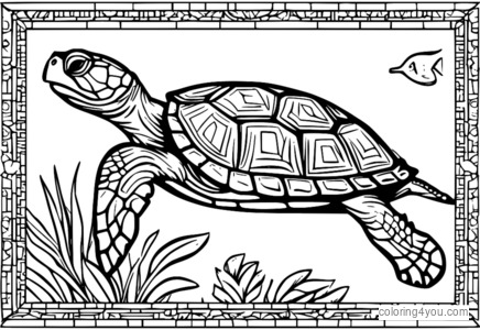 Pièce d'art en mosaïque romaine de fondi d'une tortue