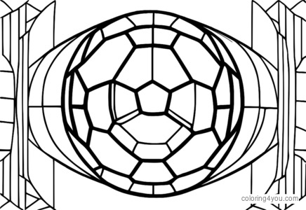 ベクトル サッカー ボール デザインぬりえページ