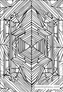 Geometric pattern with harmonic shapes and balanced ratio