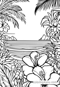 Traditional Fijian flower garland illustration for a wedding