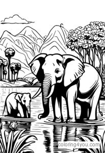 Une équipe de sauvetage de la faune sauvage sauve un éléphant d'une rivière en crue