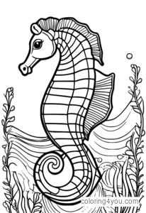 A sea horse playing sports with a ball and a net