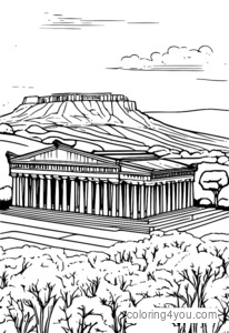 The surrounding landscape of the Parthenon in Athens