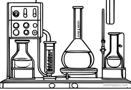 paġna tal-kulur ta' bunsen burner u setup ta' tubu tat-test