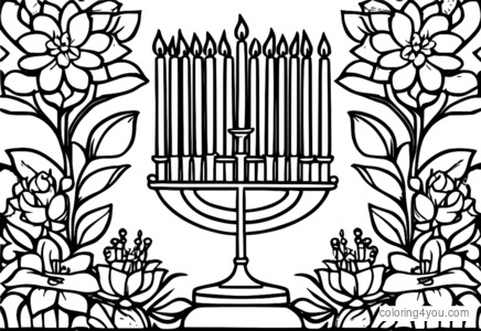 tô màu menorah Hanukkah yêu thích của bạn vào ban đêm và tìm hiểu về câu chuyện kỳ ​​diệu của Lễ hội Ánh sáng với các trang tô màu tương tác và vui nhộn của chúng tôi.