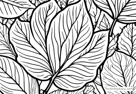 Frosty autumn leaves coloring pages