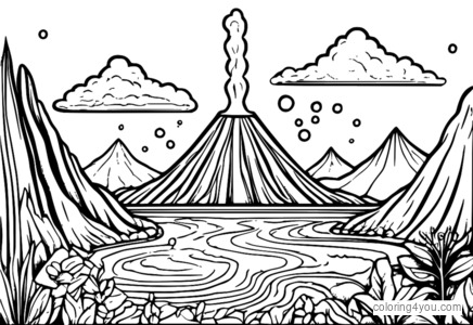 Ilustración de erupción química de bicarbonato de sodio