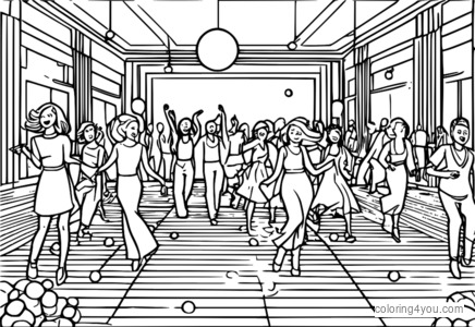 Imágenes en colores de gente bailando en una fiesta con música y luces de discoteca.