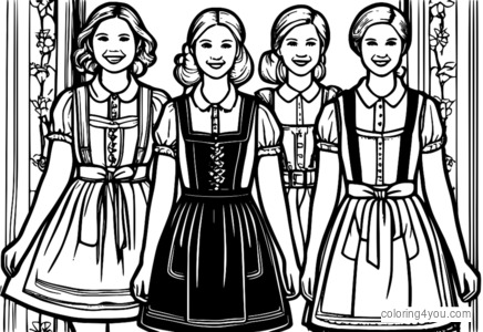 Oktoberfest উদযাপনের জন্য Dirndl পোশাক এবং Lederhosen বৈচিত্র্য