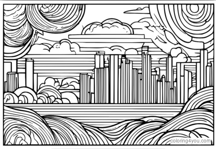 Dessins abstraits de typographie avec des coups de pinceau colorés et des éléments de typographie audacieux.