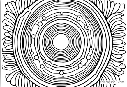 kleurplaat van een microscopisch beeld van een menselijke cel