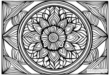 Mandala soyut geometrik desenler