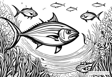 Tuna Colony coloring page