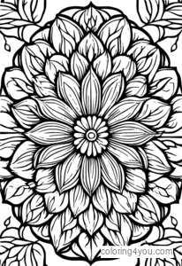 Bellissimo disegno mandala pacifico fatto di fiori intrecciati in tenui colori pastello